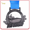 Medallón deportivo de metal chapado en oro de alta calidad con cordón impreso