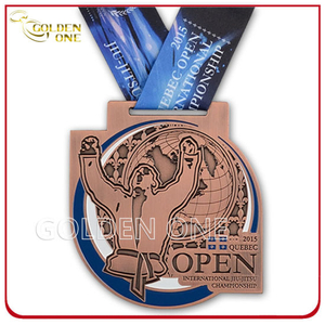2015 Quebec Open Judo Personalizado Antiguo Metal Copper Medallion