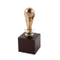 Estatua personalizada de la artesanía de la resina de la copa mundial con el soporte de madera (RC01)