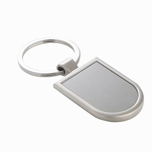 Llavero de metal niquelado en blanco con logotipo de coche personalizado