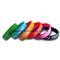 Pulsera de silicona de pantalla de seda de color de estilo arco iris de estilo personalizado