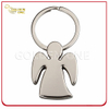Soporte de llave de metal de cable de recuerdo de coche de forma ovalada en blanco personalizado