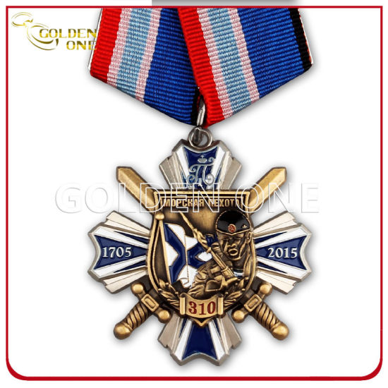 Medalla de plata de metal de evento de promoción de esmalte suave de calidad superior