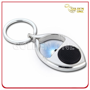 Llavero promocional del metal cromado de la linterna del regalo LED