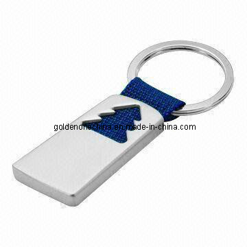 Anillo de llaves de abrigo de aluminio con logo grabado
