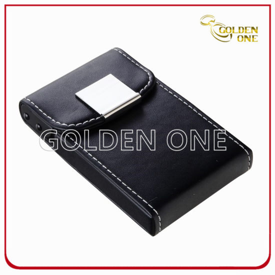 Venta caliente Custom PU Cuero Tarjeta de visita Titular