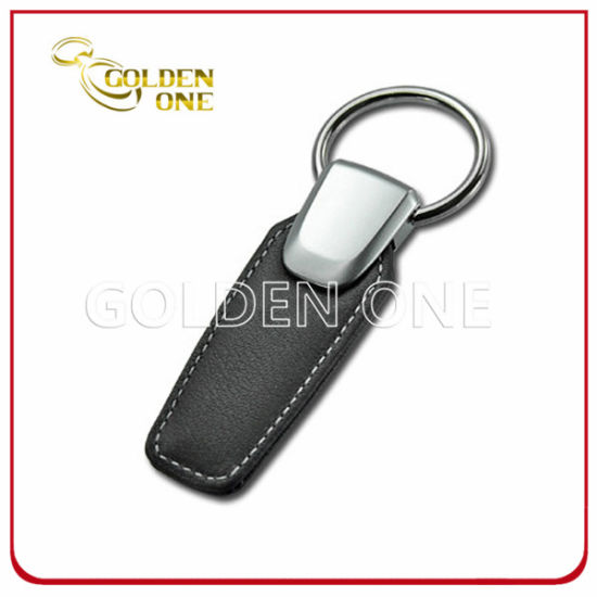 2017 nuevo diseño promocional genuino llave de cuero