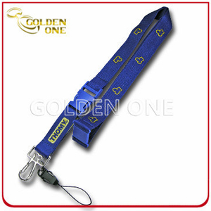 Cinturón de cuello de poliéster sublimado de tinte azul para regalos de promoción
