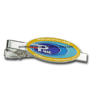 Clip de corbata de metal chapado en oro personalizado de diseño novedoso