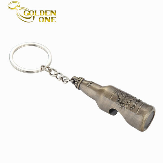 Tenedor de la llave del abridor de la botella de metal impreso para el regalo del recuerdo