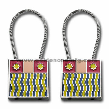 Llavero de metal giratorio ovalado imprimible en blanco de nuevo diseño