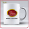Taza de cerámica blanca impresa al por mayor de alta calidad