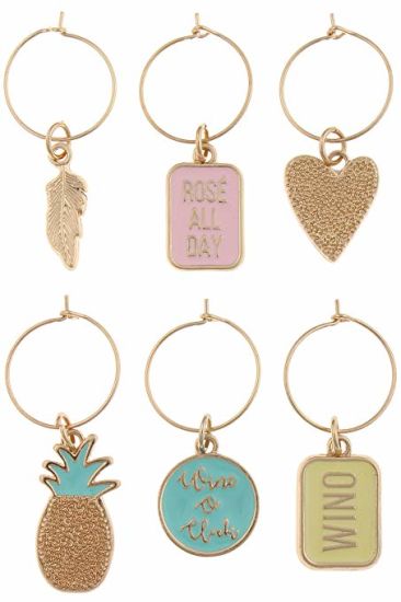 Joyería colgante de metal personalizado Charm de vidrio