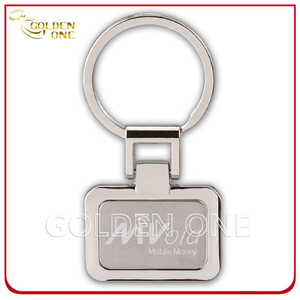 Llavero de metal con logotipo grabado personalizado al por mayor de fábrica