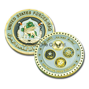 Moneda de recuerdo militar de diamante personalizado
