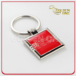 Etiqueta de llave de metal con logotipo impreso personalizado de alta Quliaty