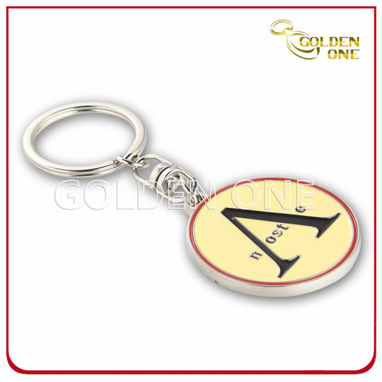 Llavero de metal de esmalte suave niquelado personalizado