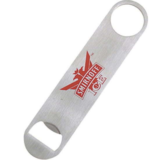 Abridor de botellas de cerveza de acero inoxidable de metal grabado de metal