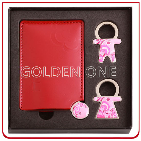 Juego de regalo de llavero y espejo compacto Lady's Gift
