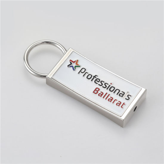 Llavero de metal giratorio con diseño de tema de fútbol personalizado